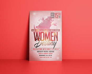 Women of Destiny flyer design